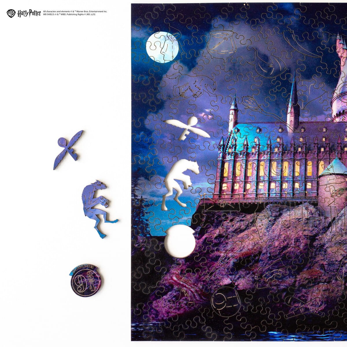 Wooden Puzzle Harry Potter™ Hogwarts Castle Night