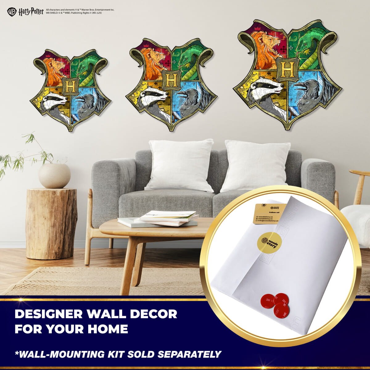 Wooden Puzzle Harry Potter™ Hogwarts Crest