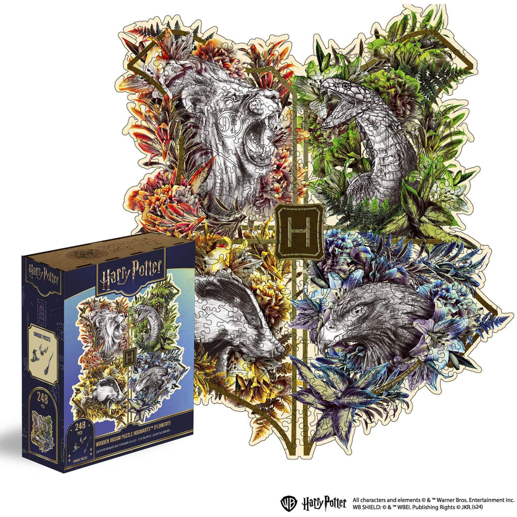 Wooden Puzzle Harry Potter™ Hogwarts Houses (Flowery)