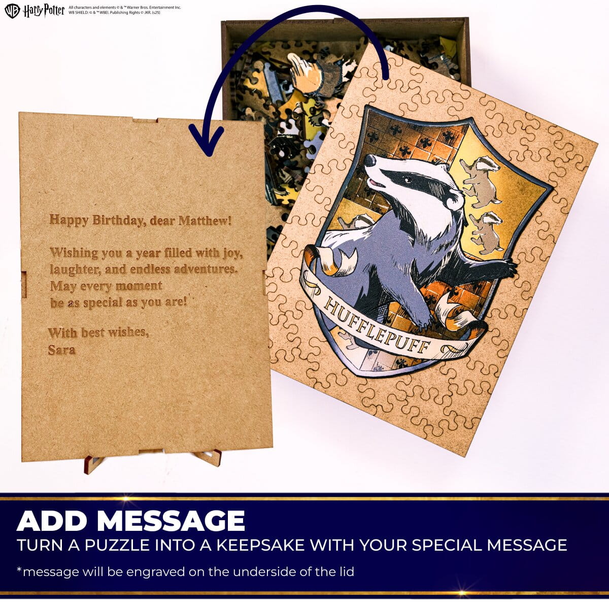 Wooden Puzzle Harry Potter™ Hufflepuff Crest