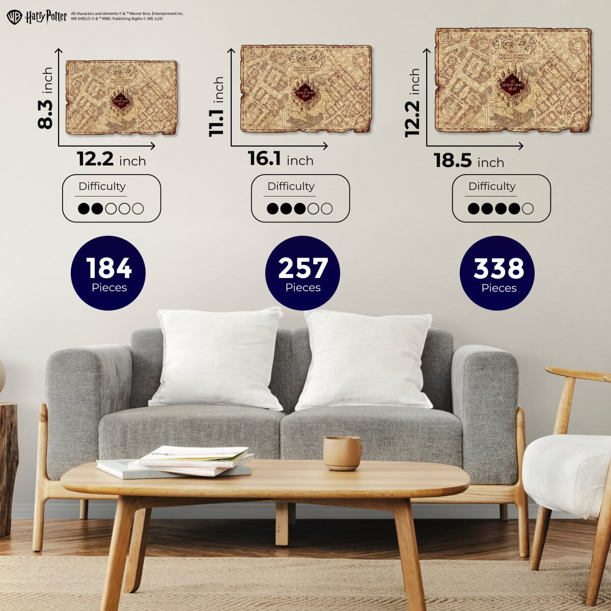 Wooden Puzzle Harry Potter™ Marauder’s Map