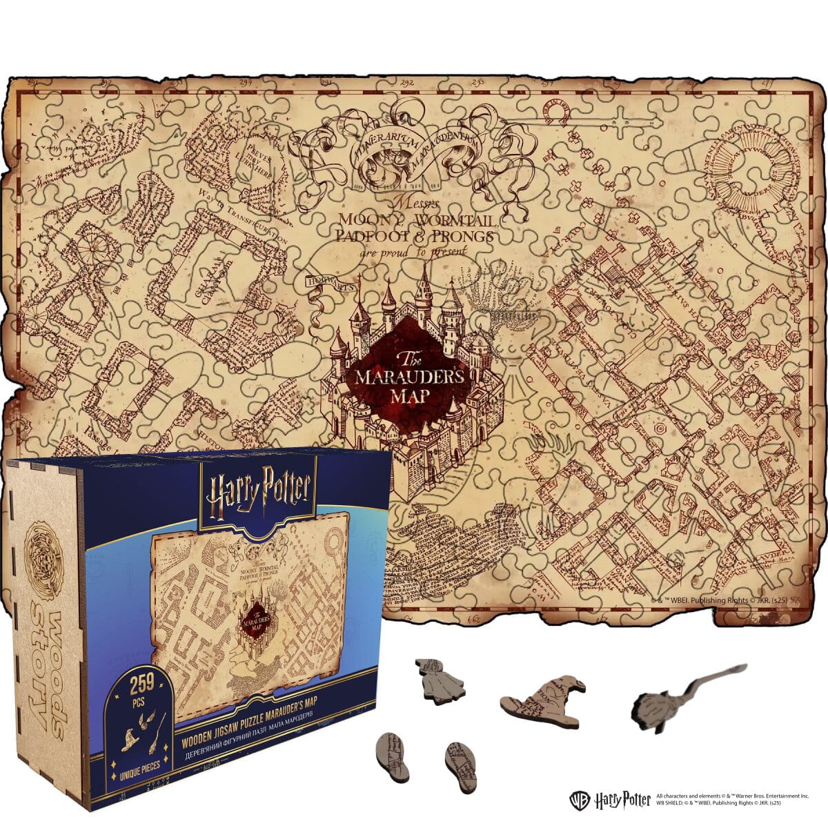 Wooden Puzzle Harry Potter™ Marauder’s Map