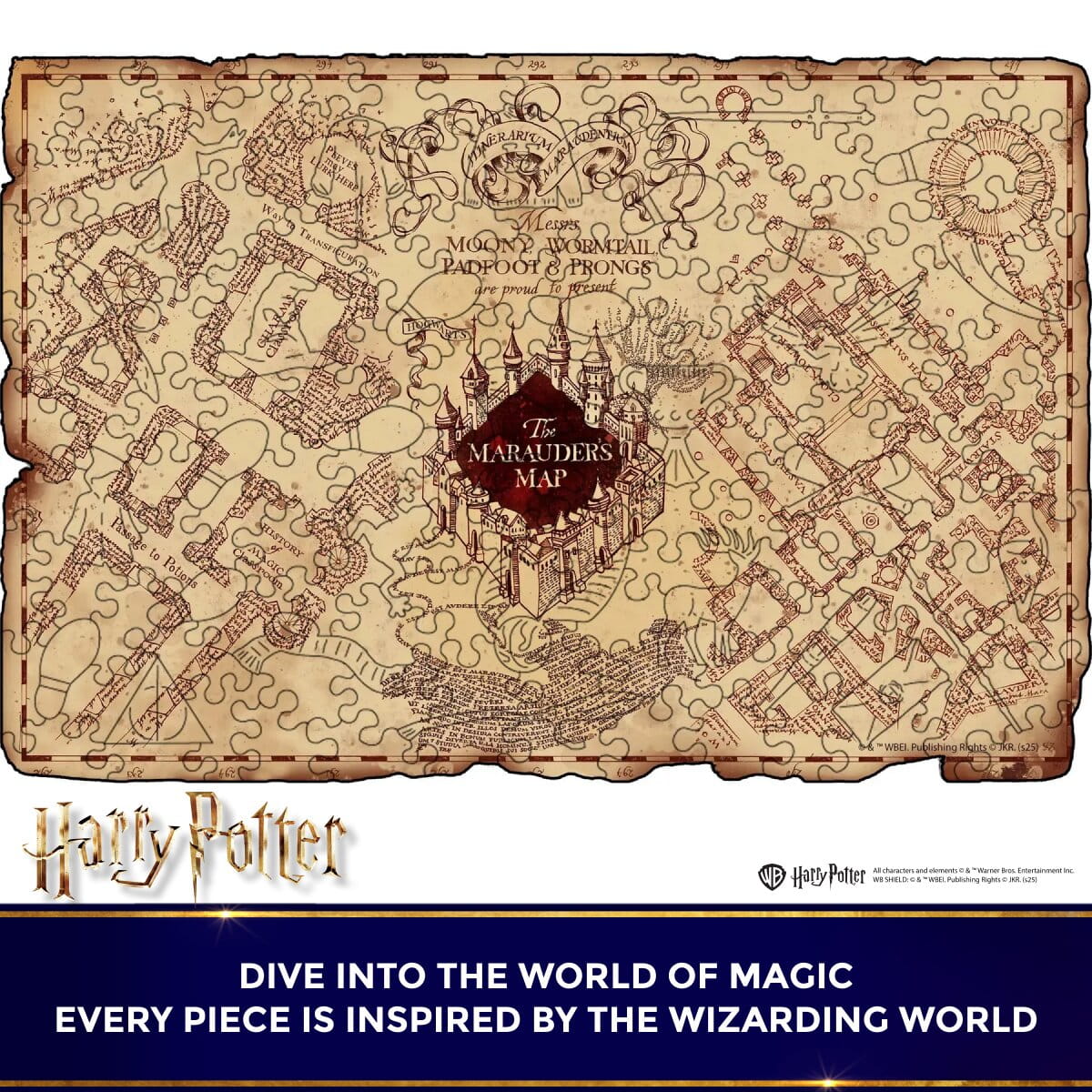 Wooden Puzzle Harry Potter™ Marauder’s Map