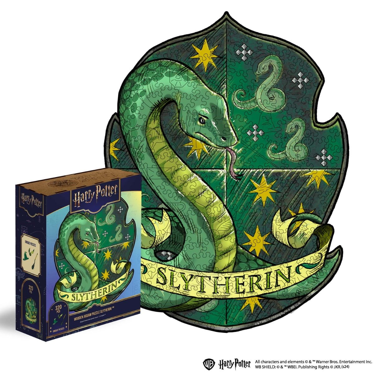 Wooden Puzzle Harry Potter™ Slytherin Crest