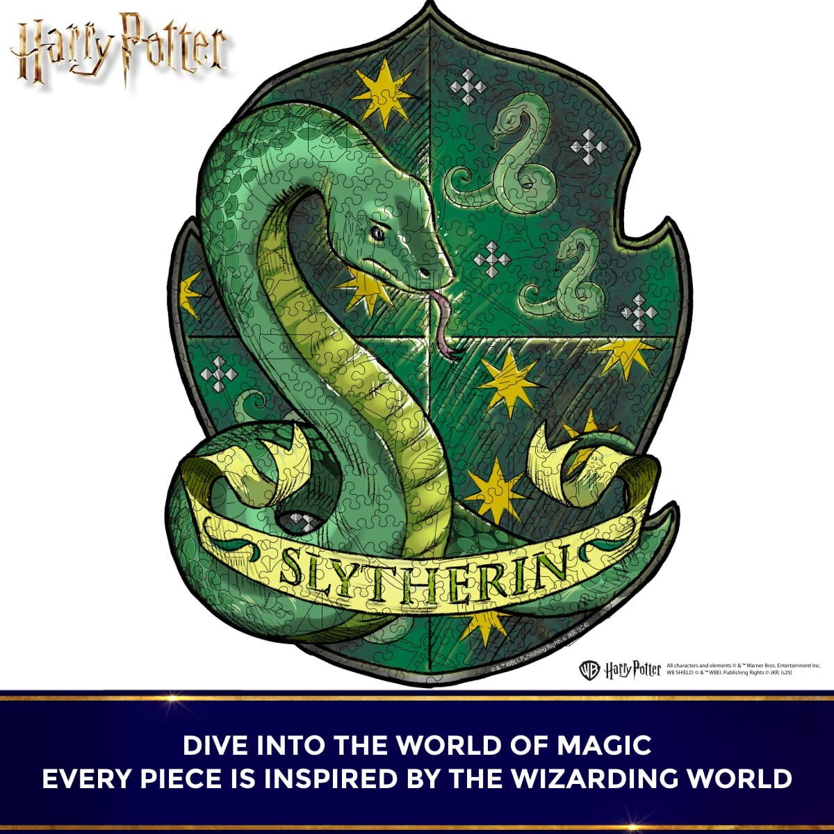 Wooden Puzzle Harry Potter™ Slytherin Crest