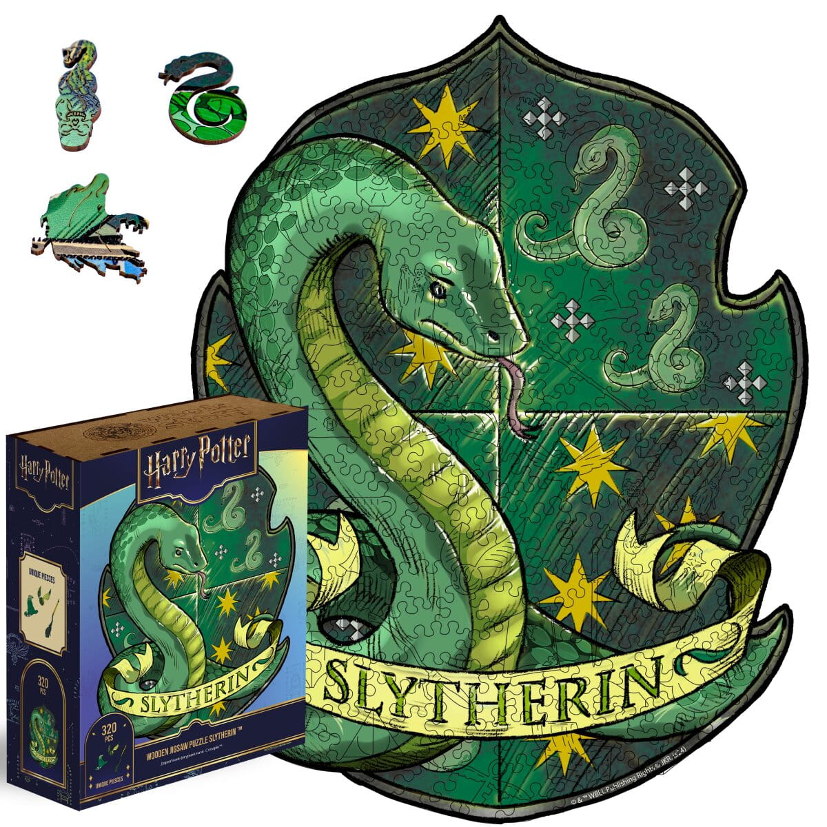 Wooden Puzzle Harry Potter™ Slytherin Crest