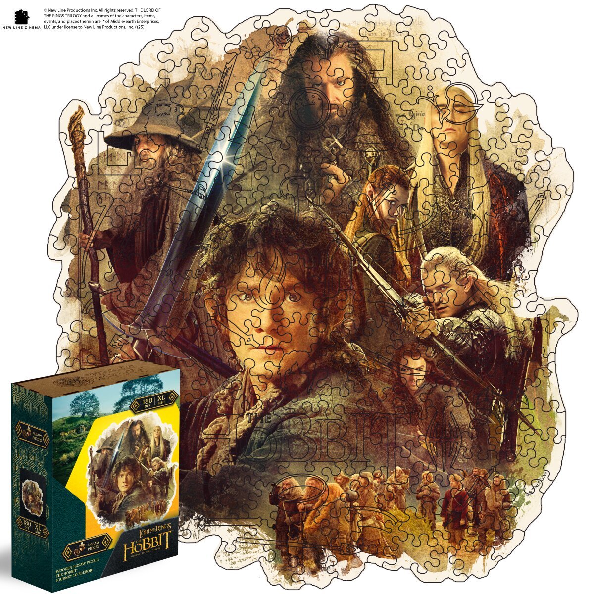 Wooden Shaped Puzzle The Hobbit™ - Journey to Erebor