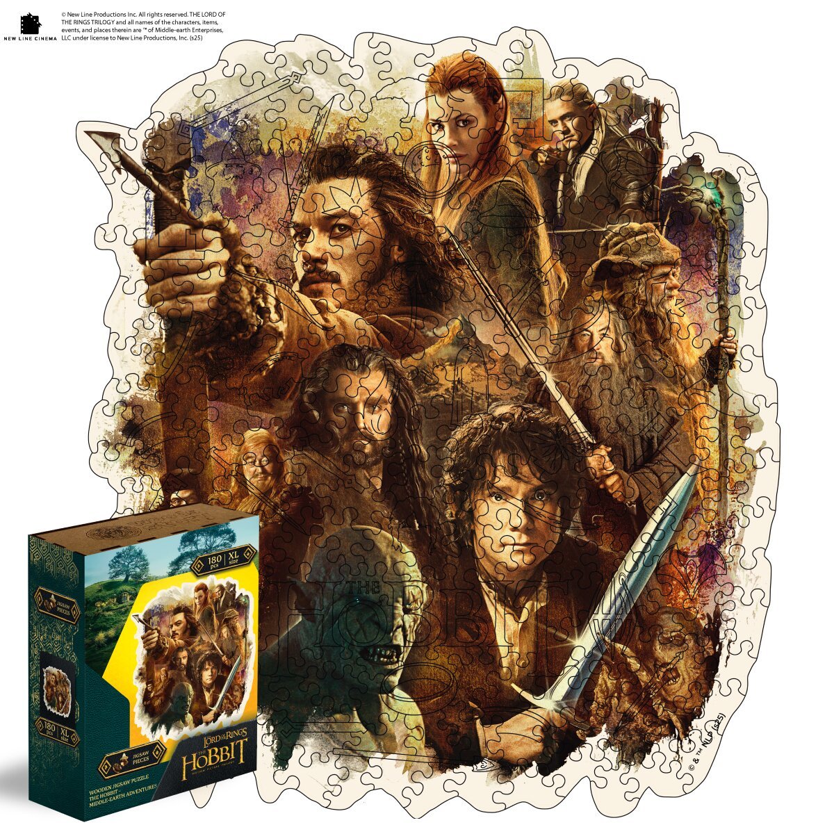 Wooden Shaped Puzzle The Hobbit™ - Middle-Earth Adventure