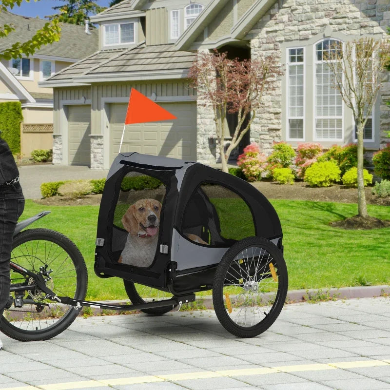 Dog Bike Trailer, Pet Stroller with Wheels for Medium Dogs