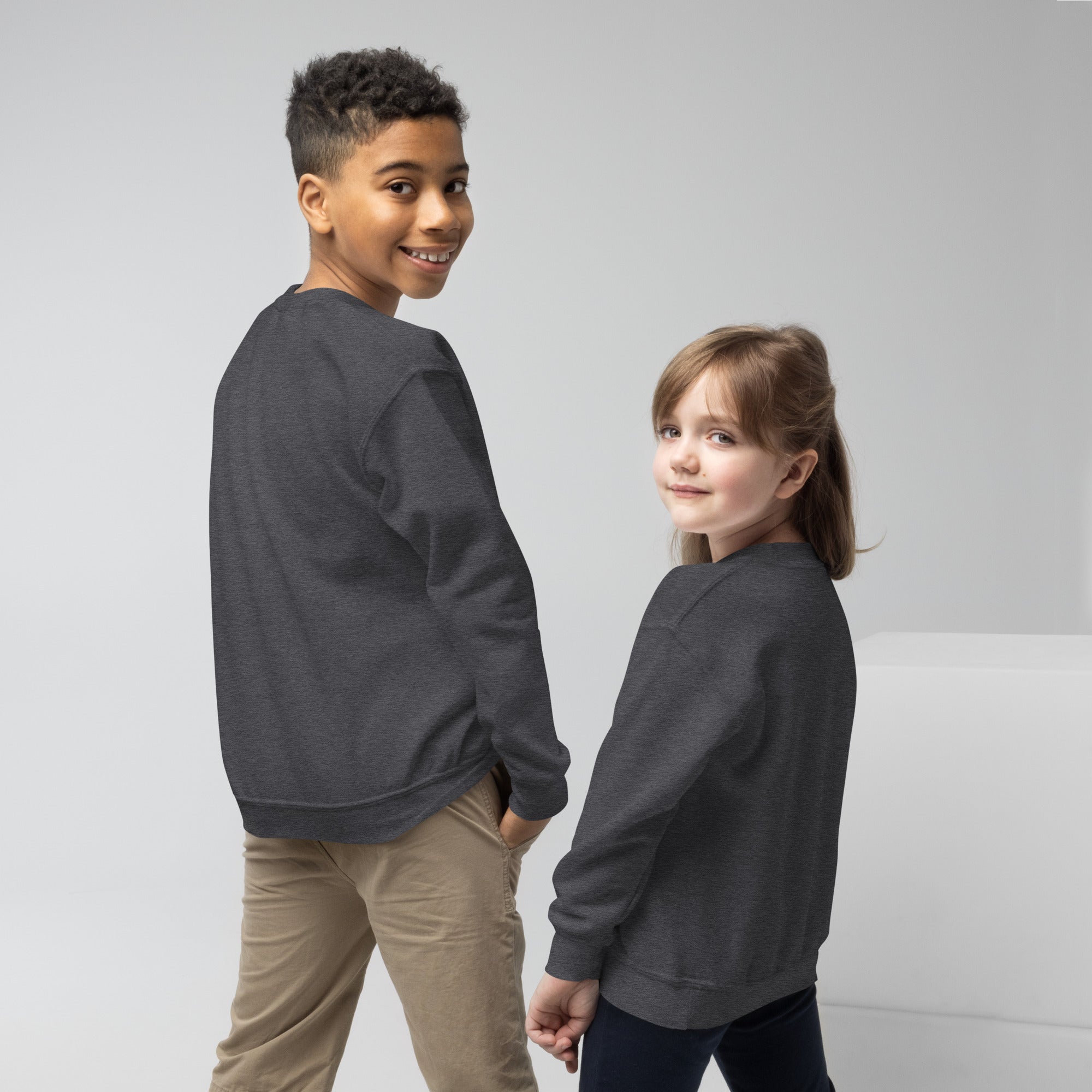 Minecraft Creeper Design Youth Crewneck Sweatshirt