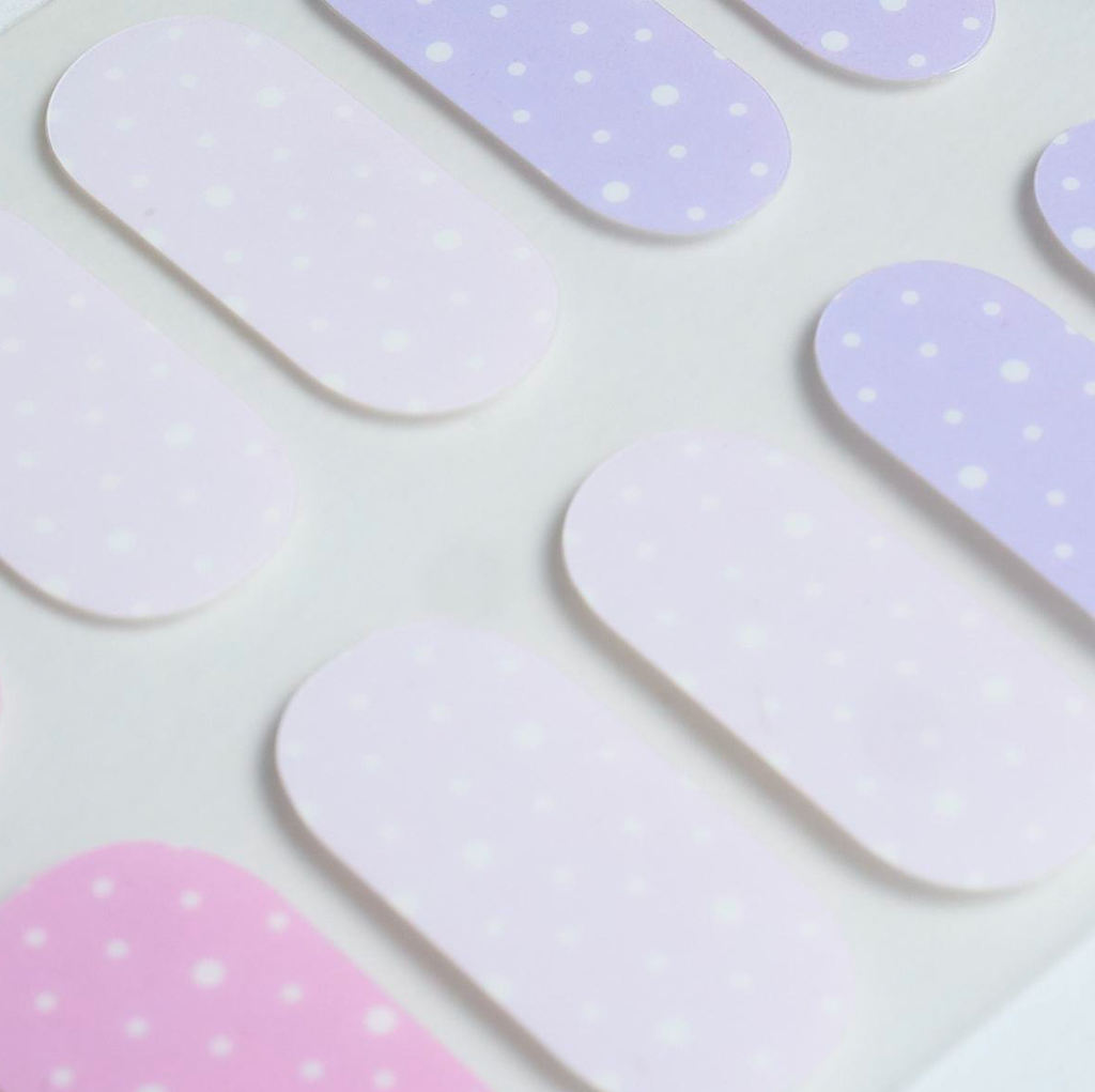 Pinks and Blues Gel Nails