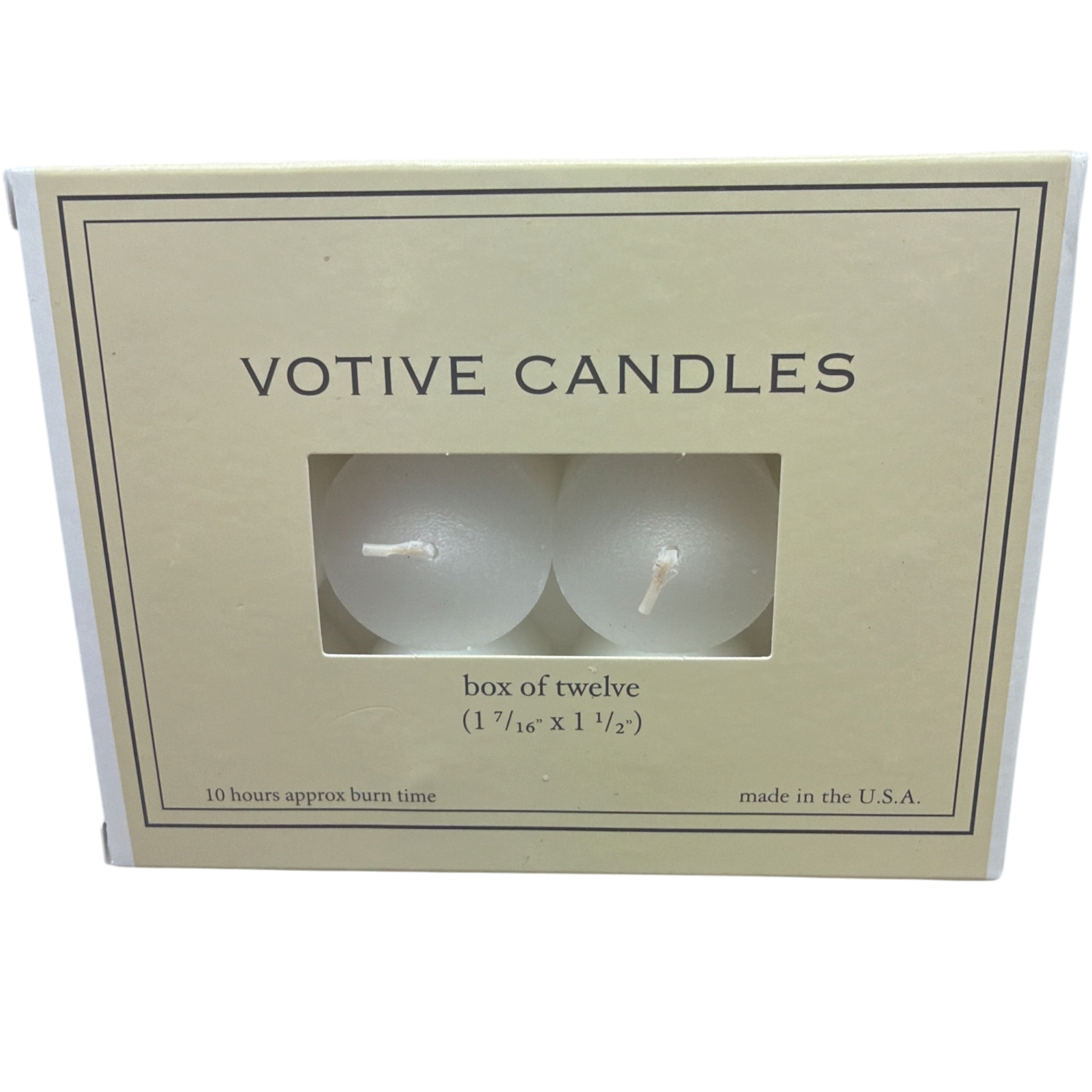 Votive Candles - White - Box 12